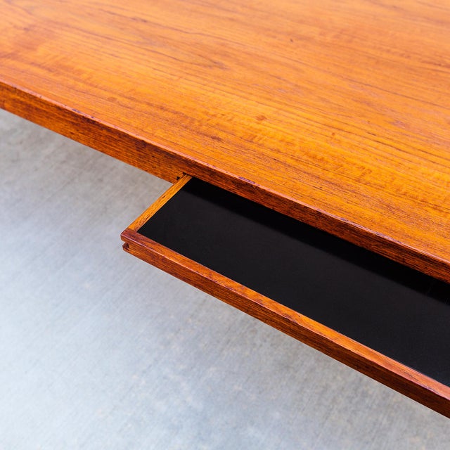 Large 1960s Danish Modern Studio Crafted Teak Coffee Table With Hidden Drink Trays For Sale - Image 9 of 16