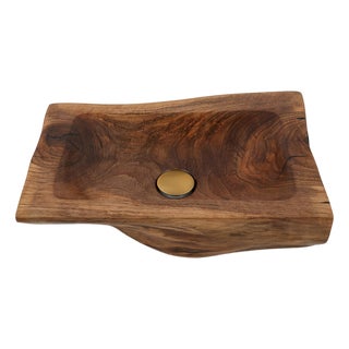 Live Edge Wood Bathroom Sink by Logniture For Sale