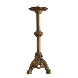 Antique Candlestick in Brass, 1880s For Sale