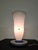 Table lamp by itre murano refined table lamp. satin lacquered metal base and blue glass. vase-shaped white murano glass...