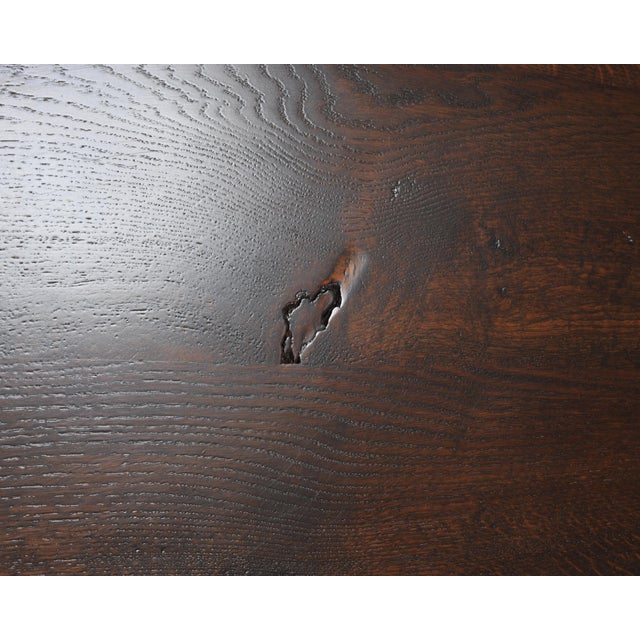 English Georgian Style Oak Drop-Leaf Wake Dining Table 7.5 Ft For Sale - Image 13 of 18