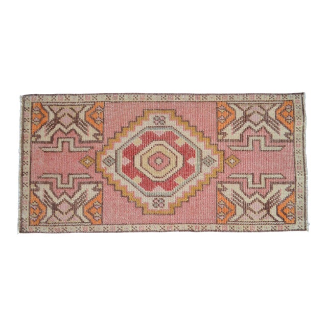1970s Entryway Rug, Bath Mat, Kitchen Decor, Small Rug, Turkish Rug, Doormat 1'6" X 3'1" For Sale