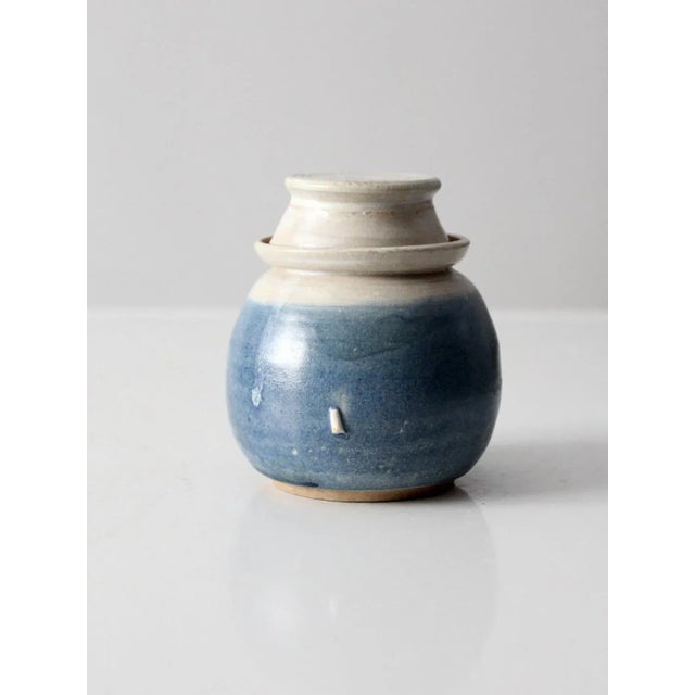 Contemporary Vintage Studio Pottery Honey Jar For Sale - Image 3 of 10