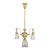 Mission Brass Four Light Chandelier For Sale