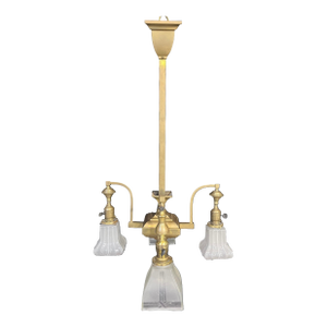 Mission Brass Four Light Chandelier
