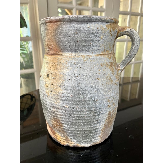 Antique French Handcrafted Pottery Pitcher For Sale - Image 9 of 12