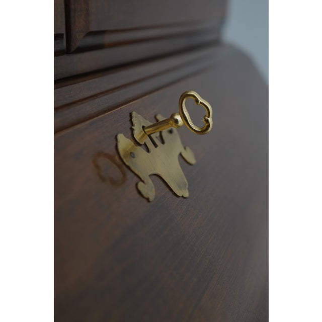 Ethan Allen Maple Secretary Desk Bookcase Top For Sale - Image 10 of 18