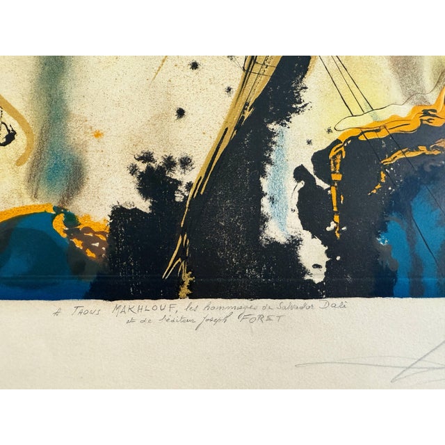 Salvador Dali, Le Cavalier Triomphant, 1973, Drypoint Etching on Chromolithograph For Sale - Image 7 of 12