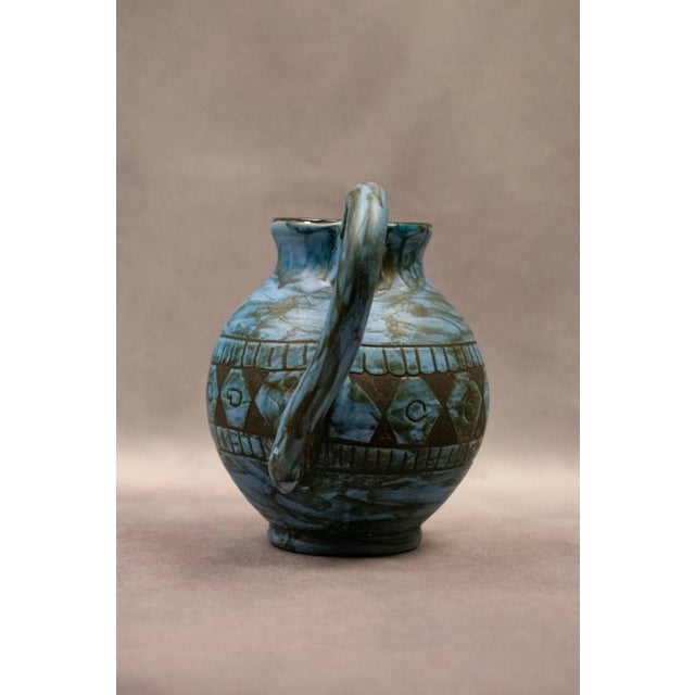 Glazed Earthenware Pitcher by Jérôme Massier Fils / Alain Maunier, Vallauris, France, 1960-1980 For Sale - Image 12 of 18