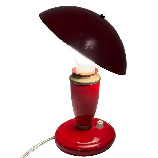 Vintage Space Age Mushroom Lamp with Clamped on Shade, 1960s For Sale - Image 9 of 9