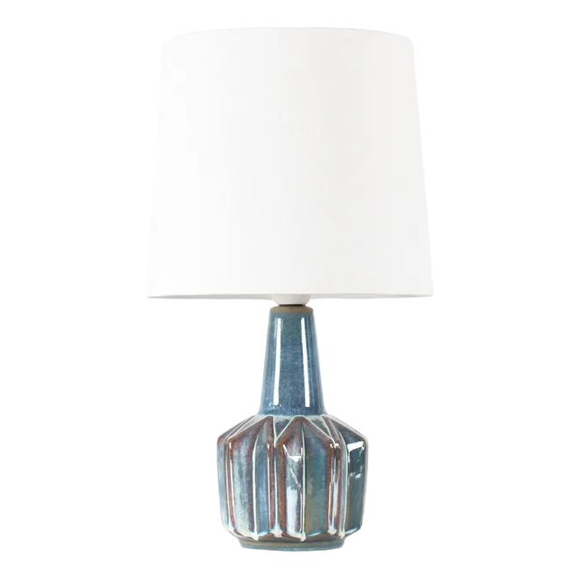 Danish Sculptural Ceramic Table Lamp in Aqua Green by Einar Johansen for Søholm, 1960s For Sale