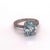 2010s Natural Aquamarine Diamond Ring 14k White Gold 5.09 TCW Certified For Sale - Image 5 of 14