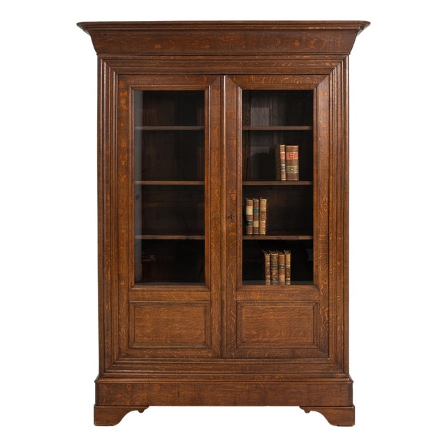 Oak Louis Philippe Vitrine For Sale