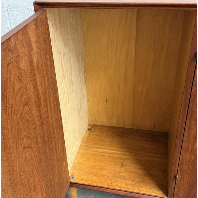 Wood Danish Modern Teak Three-Door Cabinet or Credenza, Circa 1940s For Sale - Image 7 of 7