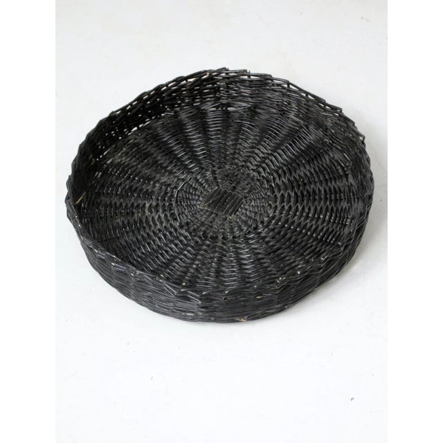 Vintage Black Centerpiece Basket Tray For Sale - Image 9 of 11