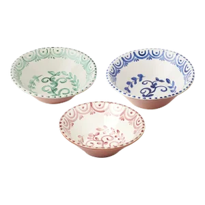 Casa Nuno Medium Bowls, Assorted Colors - Set of 3