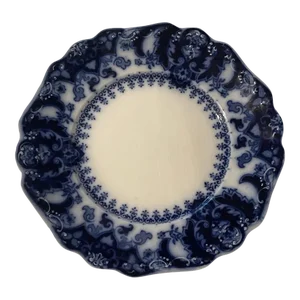 Johnson Brothers Blue Florida Plate, Circa 1898