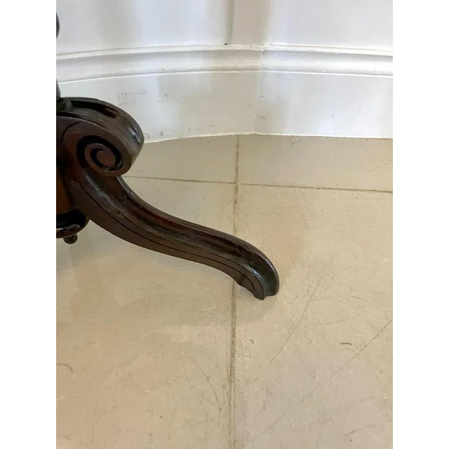 Wood Victorian Figured Mahogany Lamp Table, 1860s For Sale - Image 7 of 9