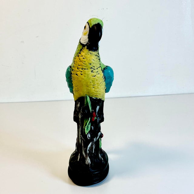 Cinco De Mayo - 1970s Vintage Boho Chic Coastal Ceramic Folk Art Parrot Figural For Sale - Image 6 of 12