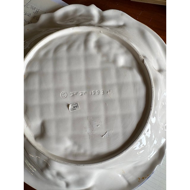 Fitz and Floyd bountiful harvest 12.5” platter. Hand painted vegetable bounty. Raised lattice vegetables and borders....