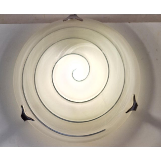 2000 - 2009 Vintage Ceiling Lamp with White Mottled Glass Shade, 2000s For Sale - Image 5 of 7