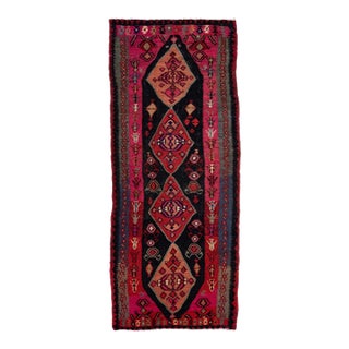 Mid-20th Century Turkish Kilim Pink Handmade Tribal Wool Rug For Sale