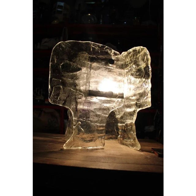 Murano Glass Table Lamp from Mazzega, 1970s, in Very Good conditions. Designed 1970 to 1979 European Plug (up to 250V).The...