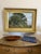 Antique Oil Painting Landscape by Maxwell 1885 Trees Water Mountains Gold Frame For Sale - Image 11 of 12