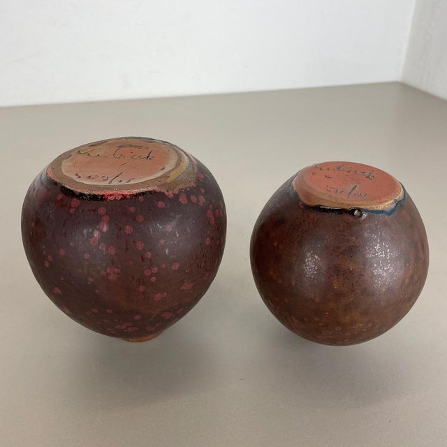 Ceramic Studio Pottery Vases from Elmar & Elke Kubicek, Germany, 1970s, Set of 2 For Sale - Image 14 of 18