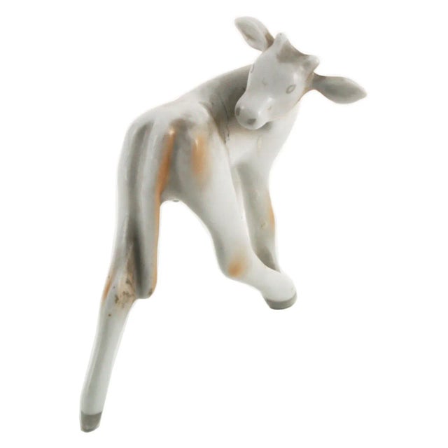 Mid-Century Art Deco Porcelain Figurine from Hollóháza For Sale - Image 3 of 5