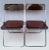 C.1970's Mid-Century Modern Giancarlo Piretti for Castelli Chrome & Bronze Brown Acrylic Folding Chairs - a Pair For Sale In West Palm - Image 6 of 13