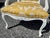 Mid 20th Century Pair of Vintage Italian Painted Bergere Chairs Upholstered in Yellow and White Linen For Sale - Image 5 of 12