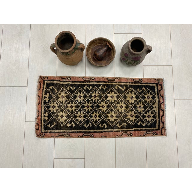 Handmade wool carpet in Turkish Anatolia , Vintage Oushak Rug,Turkish Vintage Anatolian Rug, Handmade wool Rug . One Of...