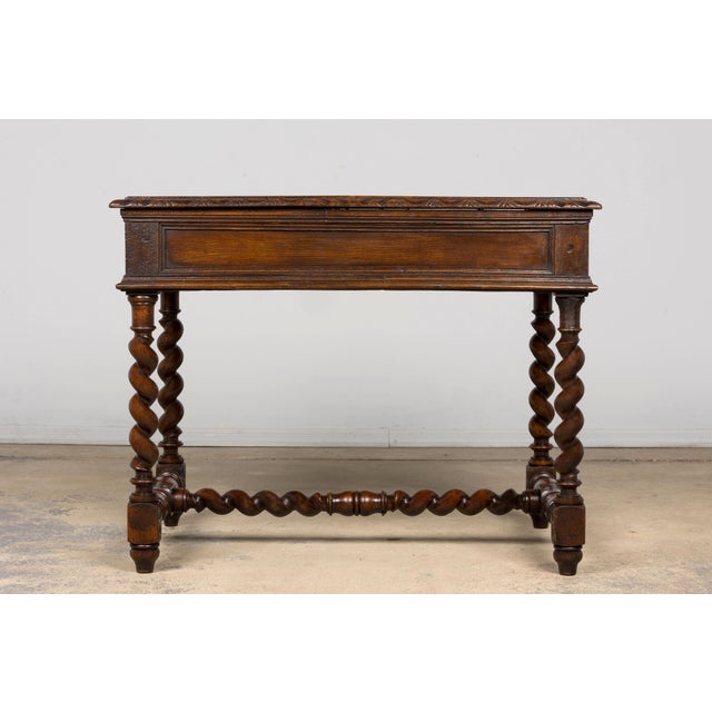 Late 19th Century French Henry II Carved Oak Writing Table For Sale - Image 18 of 18
