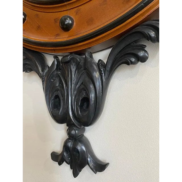 Wood 1940s Regency Style Bulls Eye Eagle Mirror For Sale - Image 7 of 8