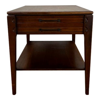 Mid Century Modern End Table With One Drawer by Mersman For Sale