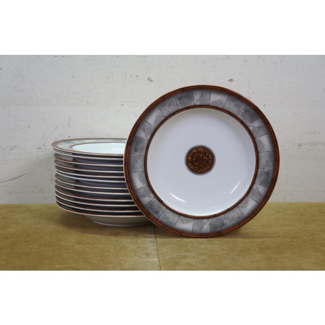 1980s Taitu Palladio Emilio Bergamin Architectural Brick China Dinner Service - 55 Pcs For Sale - Image 4 of 12