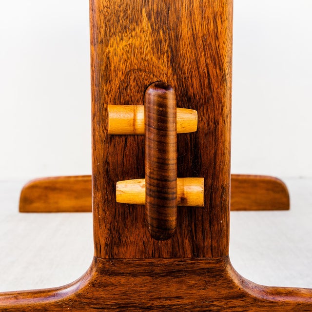 Mid Century Shedua Wood Dining Table Attributed to Gerald McCabe For Sale In Los Angeles - Image 6 of 18