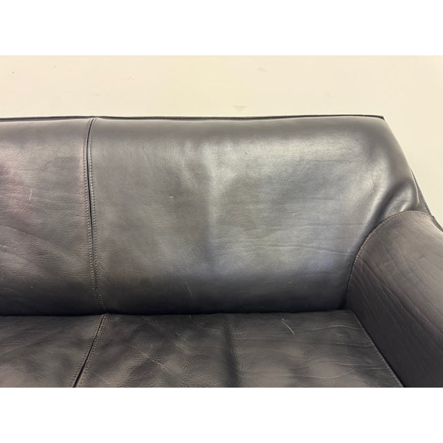 CAB 415 Sofa in Black Leather by Mario Bellini for Cassina, 1980s For Sale - Image 18 of 18