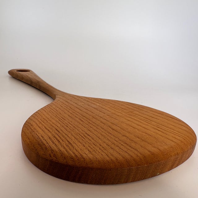 Hand Mirror in Oak, 1950s For Sale - Image 4 of 9