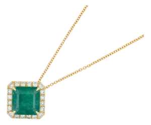 Square Emerald Cut Fancy Vivid Green Emerald Diamond Halo 18 Karat Yellow Gold