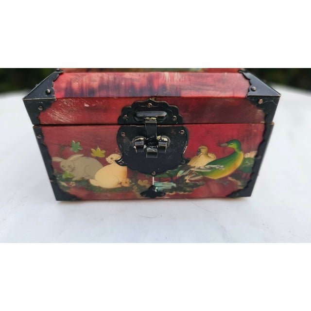 1980s Vintage Asian Wooden Box, 1970s-1980s For Sale - Image 5 of 11