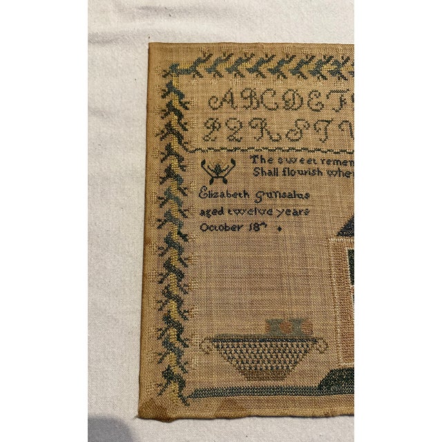 Vibrant Early 19th Century Schoolgirl Sampler For Sale - Image 15 of 18