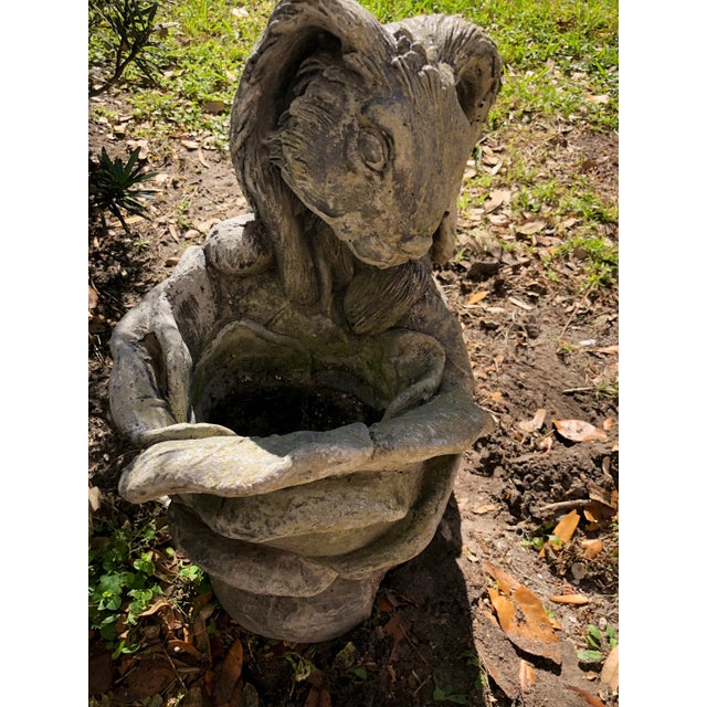 Bunny Concrete Planter For Sale - Image 4 of 5