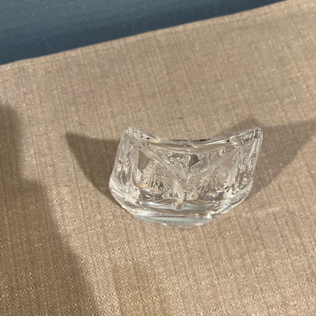 Transparent Vintage Large Daum France Crystal Owl Sculpture Paperweight - 5.5” For Sale - Image 8 of 9