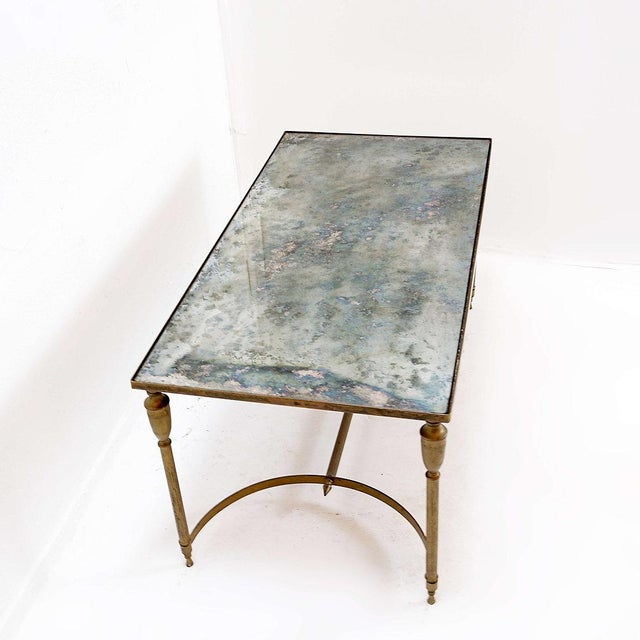 Gold Mid-Century Modern Coffee Table in the style of the Maison Jansen, 1960s For Sale - Image 8 of 14