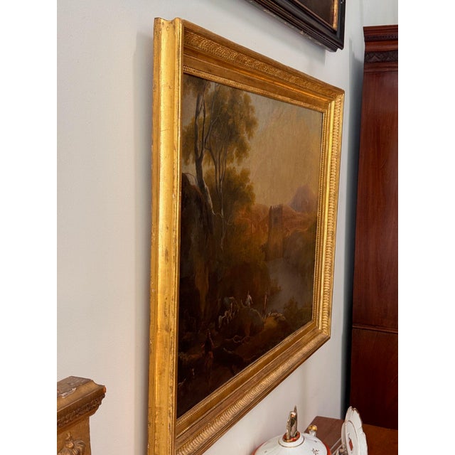 18th Century 18th Century Italian Landscape Painting For Sale - Image 5 of 6