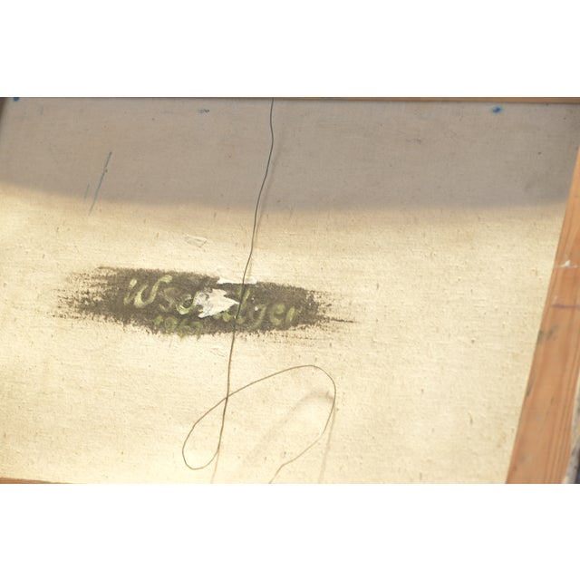 Endstation, Wilhelm Schläger, 1967, Oil on Canvas in Original Frame For Sale - Image 4 of 6