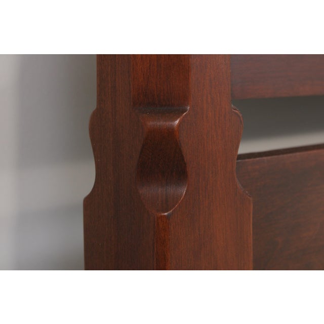 Brown Henkel Harris Queen Size Cherry Poster Bed Headboard For Sale - Image 8 of 14