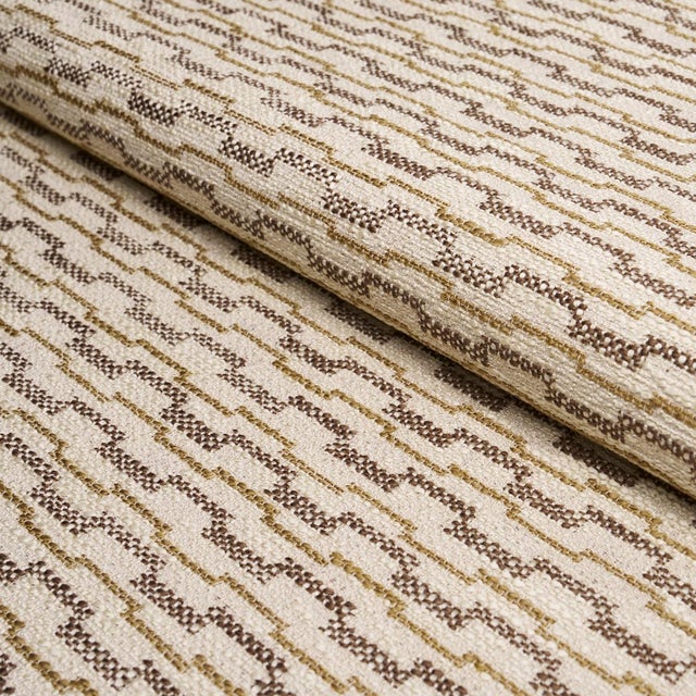 Contemporary SAMPLE - Schumacher Andreas Performance Fabric In Brown For Sale - Image 3 of 3